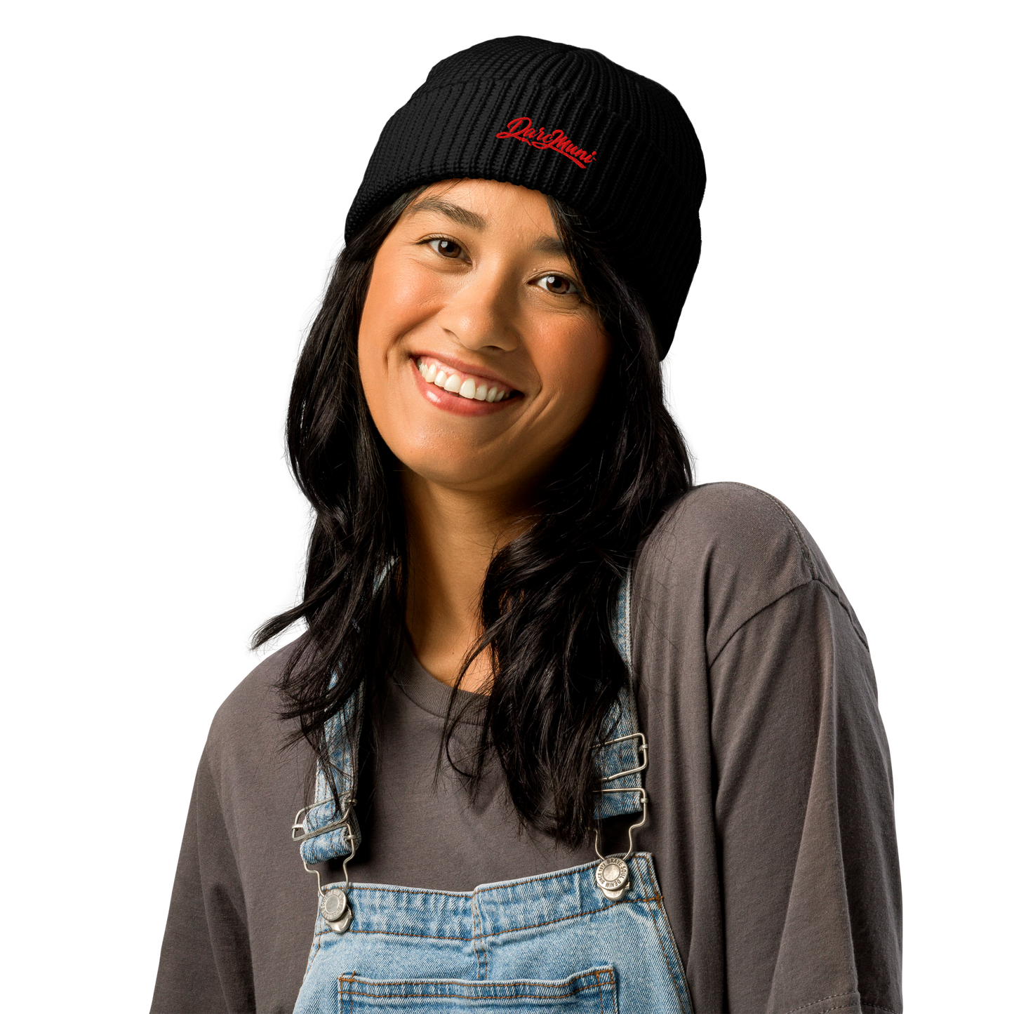 Darc Red Beanie Warm Ribbed Knit Hat | Darc Muni