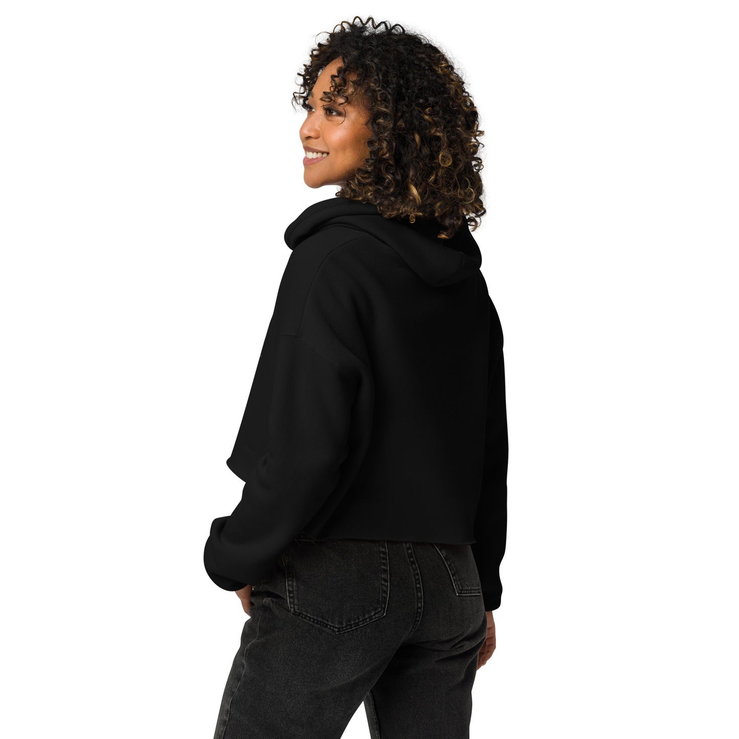 R L P Crop Hoodie Trendy Raw Hem Streetwear | Darc Muni