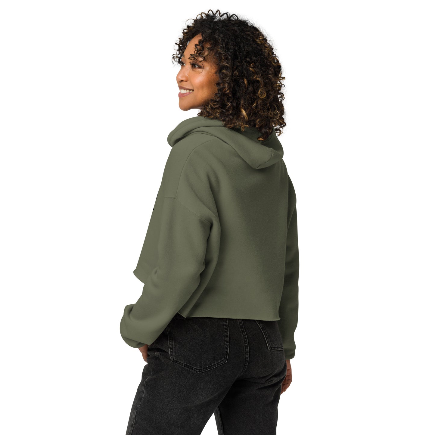 R L P Crop Hoodie Trendy Raw Hem Streetwear | Darc Muni