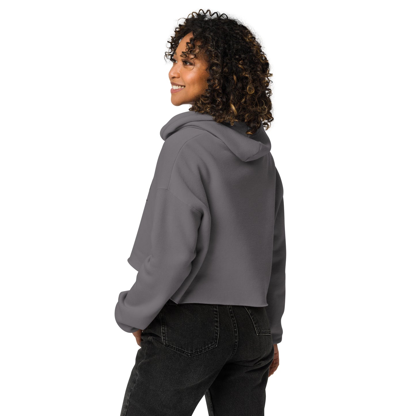 R L P Crop Hoodie Trendy Raw Hem Streetwear | Darc Muni