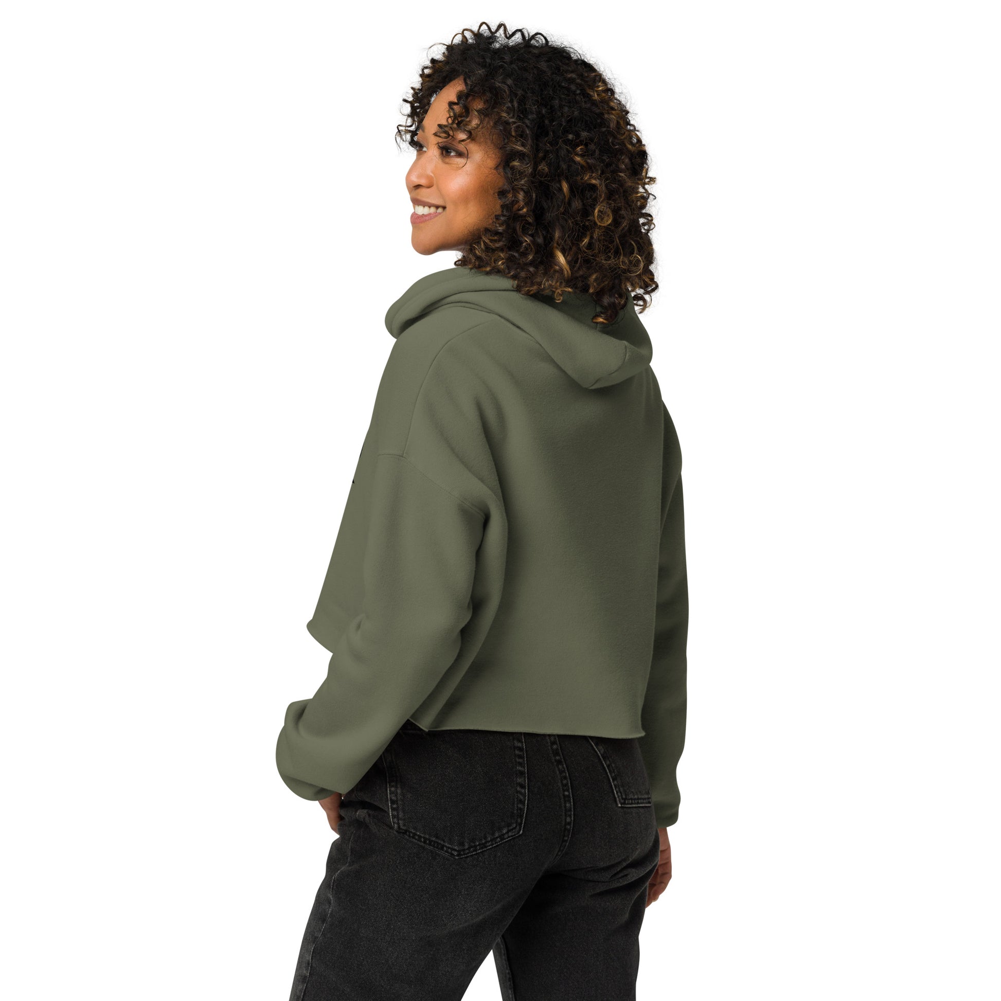 R L P Crop Hoodie Trendy Raw Hem Streetwear | Darc Muni